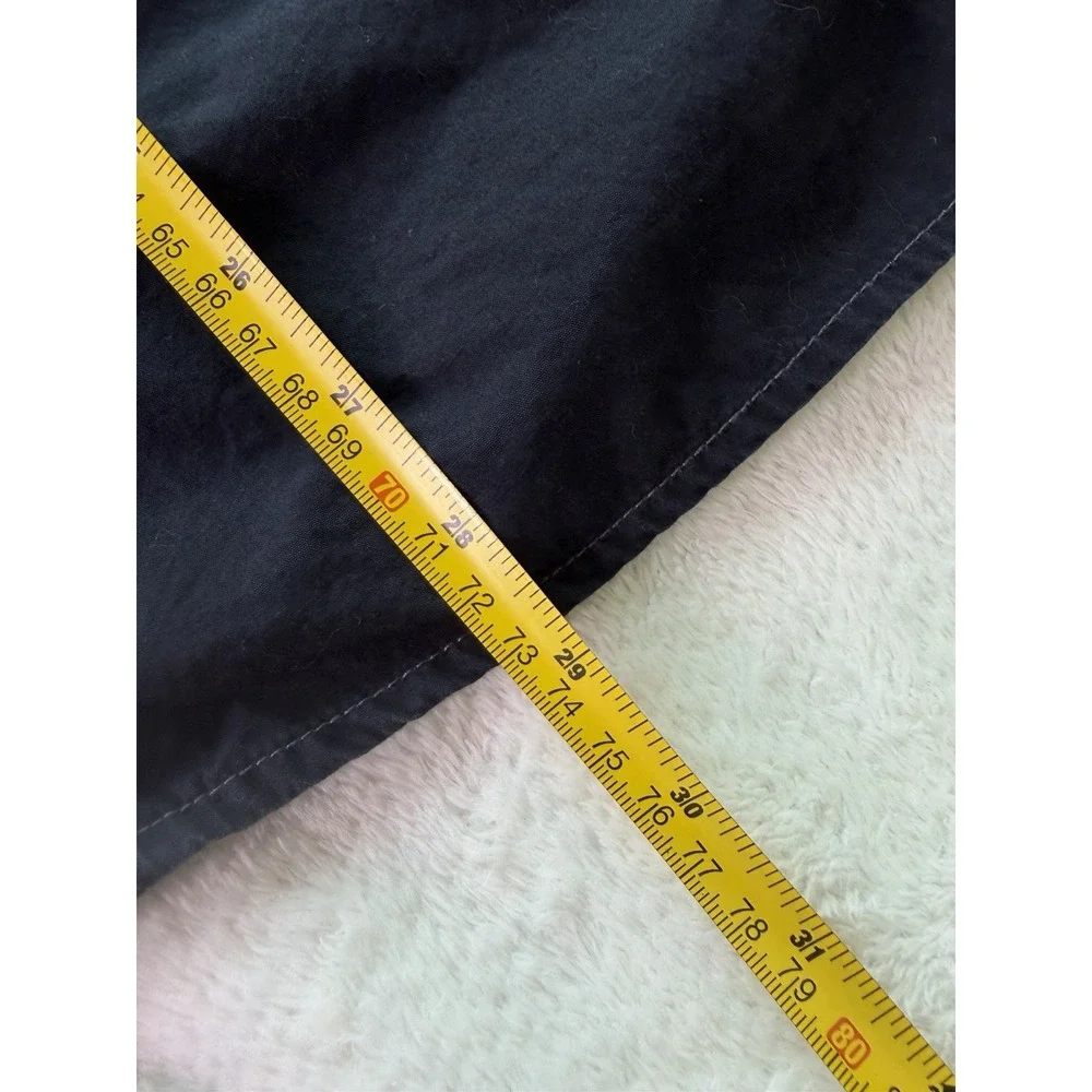 True Religion Men's XL Black Solid Point Collar Long Sleeve Button-Up Pockets